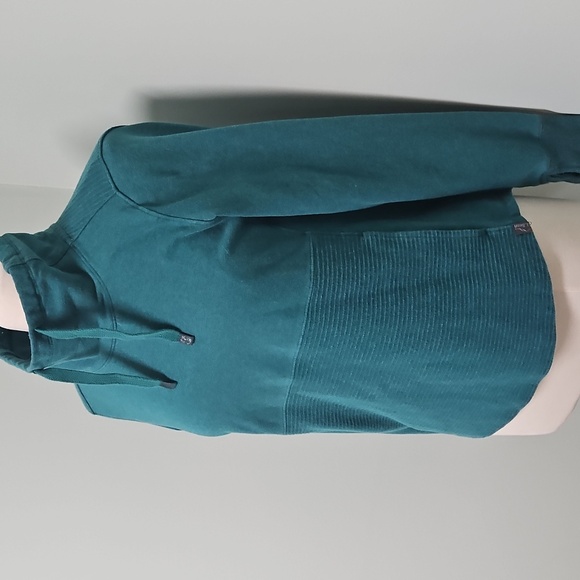 Women's L.L.Bean Green Cozy Mixed-Knit Pullover - Petite Small - Picture 3 of 7